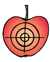 Apple fun target from Wax Bullet Molds